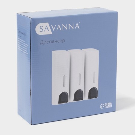 The dispenser for soap, shampoo, shower gel, 3 compartments of 350 ml, white color-12