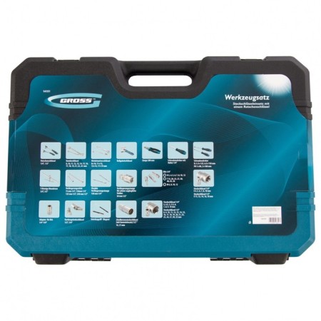 Tool set GROSS 14151, 101 before, 120 teeth, CRV, 1/4 ", 1/2"-7