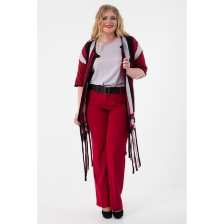 Cardigan female, size 56, burgundy color-4