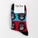 Socks "monkeys", pink/blue color, size 23-25