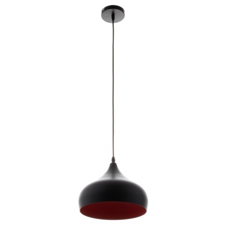 Suspension Bayerlux "Dome Duo" E27 Black-Red 24x24x18-118cm