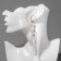 Earrings with pearls "Artemis" thread, white color in gold
