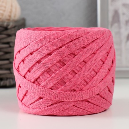 Knitted yarn "Ribbon" 85m/170 ± 5 g (bright pink)