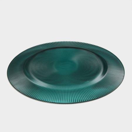 Glass Play of Emerald, D = 33 cm, green color with silver lifting-2