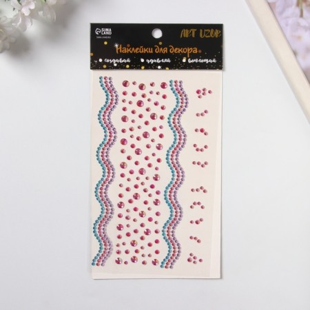 Stick plastic rhinestones "rose" rose22.5x11.5 cm