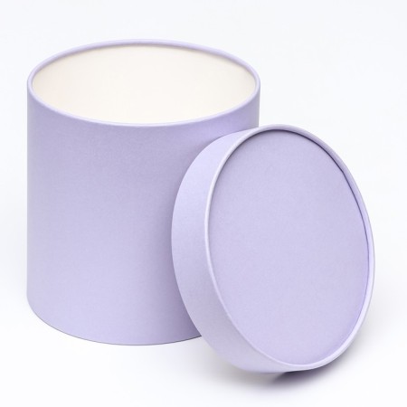 Gift box "Dream" is pale purple, plastered without a window, 18x18 cm-2