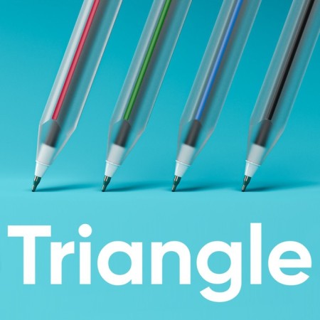 Ballpoint handle "Triangle" Node needle 0.7 mm, bosom, trihedral case, blue premium ink, mix