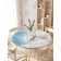 The tablecloth “Transparent petals”, round, oxford, elastic band, size 140x140 cm, diameter 105-120 cm