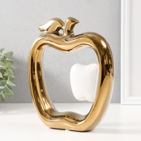 Souvenir Ceramics "Abstraction. Apples" Gold with white 17x5x20.5 cm-1