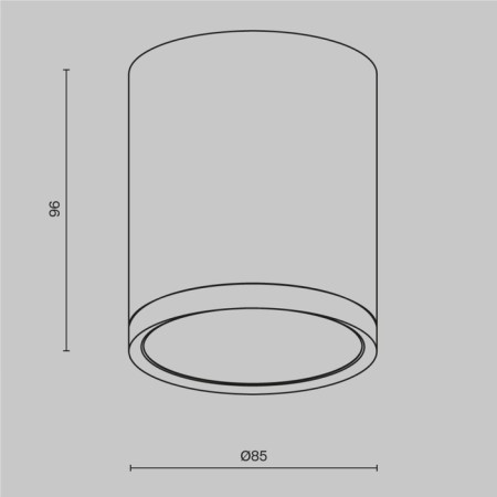 Technical C086CM-GX53-MRD-WB, 1XGX53, 15W ceiling lamp, 8.5x8.5x9.6 cm, white-black color-6