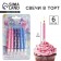 Candles for the cake "Light and Mark", 6 pcs., 9 x 15 cm.