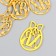 Decor "HB", color gold 3 × 4.5 cm (set 6 pcs)