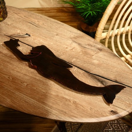 Panel wall "Mermaid" Albezia 12x3x60 cm-2