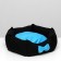 Lying "Princess", Gabardin, Plyush, 50 x 50 x 15 cm, black/blue