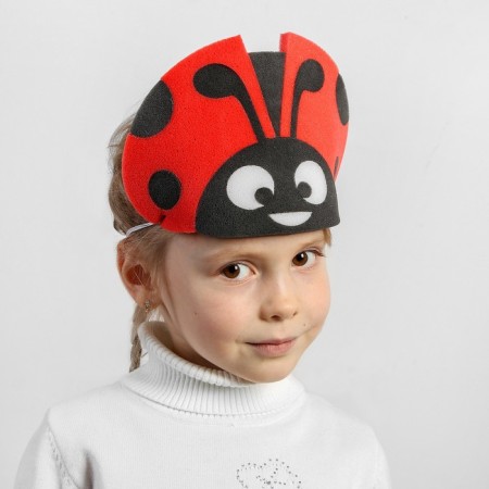 Carnival mask "God's ladybug" on the elastic band, foam-1
