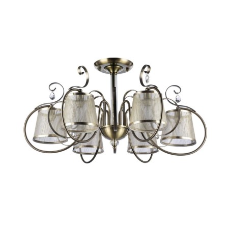 Freya FR20-PL-06-BZ Simone, 800x800x409 mm ceiling lamp, E14, 6x40W, bronze color-1