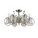 Freya FR20-PL-06-BZ Simone, 800x800x409 mm ceiling lamp, E14, 6x40W, bronze color