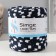 Knitted yarn secondary 90% cotton, 10% p/e, 100m/450 ± 50 g (white-black striped)