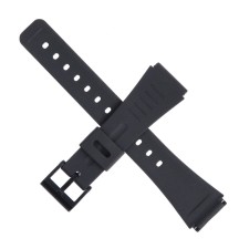 20 mm watch strap, silicone, L-22 cm, black