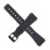 20 mm watch strap, silicone, L-22 cm, black