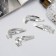 Invisibility for hair "Ophelia" (set 4 pcs) butterfly, 4.5 cm, silver