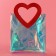Gift package from PVC, red, irredist, 20 x 18 x 10 cm