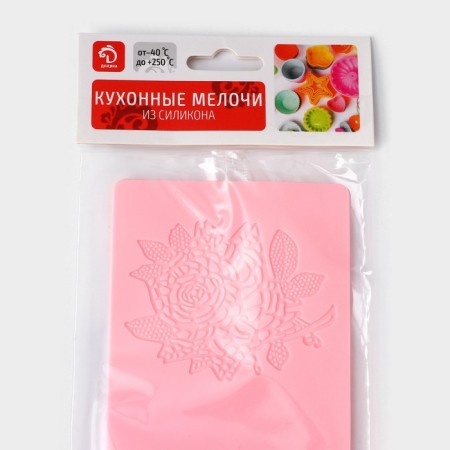 Aising rug Dolyan "Rose", silicone, 37.5 × 8 × 0.1 cm, pink color-4