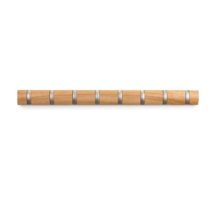 Horizontal Flip wall hanger, 8 hooks, natural tree