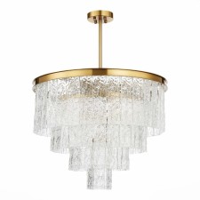 Ceiling Ceiling ST LUCE. SL1230.302.08. Stabia. 8x60 watts, E14, 60x60x75 cm, brass color
