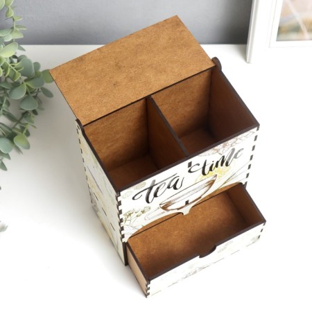 The tea house is double with a box "grass" 20x8.7x15.2 cm-3