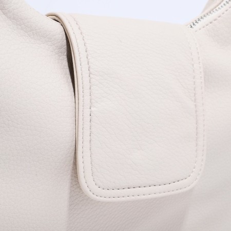 Lurch bag with lightning, external pocket, long belt, beige color-4