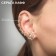 Earring "Kaff" Crown with bead, color mix