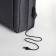 City backpack on a zipper, 2 pockets, with USB, gray color