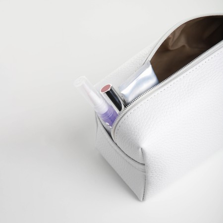 Lightning cosmetic bag, Textura, white color-6