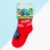Socks for the boy "Blue Tractor", 14-16 cm, red color