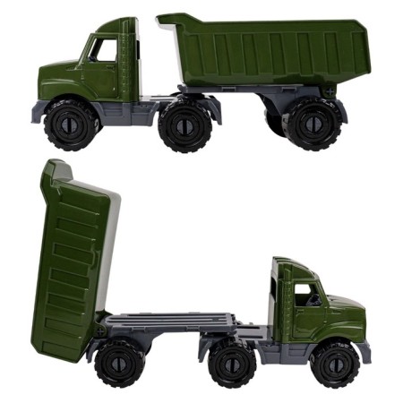 The machine “Bison” tractor, with a trailer, military-2