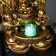 Three Elders with children and gold, 35x25x20 cm desktop fountain from the network