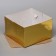 Confectionery packaging with a window, gold, 30 x 30 x 19 cm
