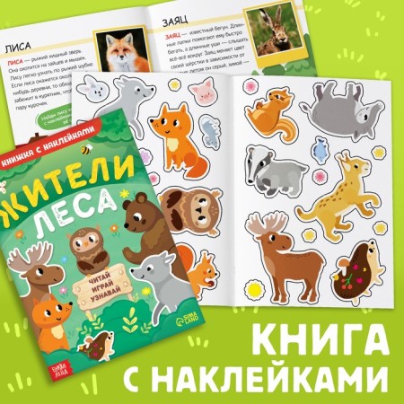 Set 3 in 1 “residents of the forest”: 12 puzzles, a book with stickers, coloring-5