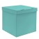 Box 60x60x60 cm, turquoise, with a lid, 1 pc.