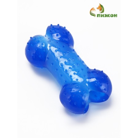 Chewing toy Superproof "Small bone", 8.5 cm, blue