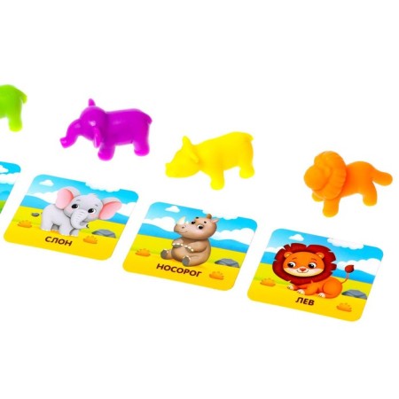 Developing set "Smart animals", sorter, tasks on cards, marker-3