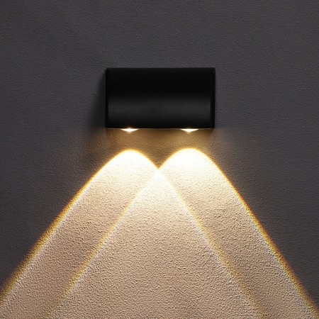 Facade lamp “Cascade”, FSD-094, 2 W, 3000K, 2 rays, IP65, 220 V, metal, black-2