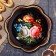 Zhostovsky tray "flowers", with copyright painting, d = 21 cm