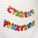 Girland on grosswashes with decorations of 5 pcs. "Happy Birthday!", Multi -colored, length 223 cm