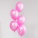 Latex ball 12 "" One ", pastel, set of 5 pcs., Fuchsia colors