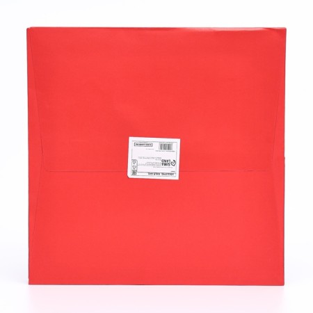 Crafts with a square bottom and window, 25 x 25 x 25 cm, red-3
