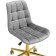 Computer chair Chester Metal/velor, gold/gray 49x60x84 cm