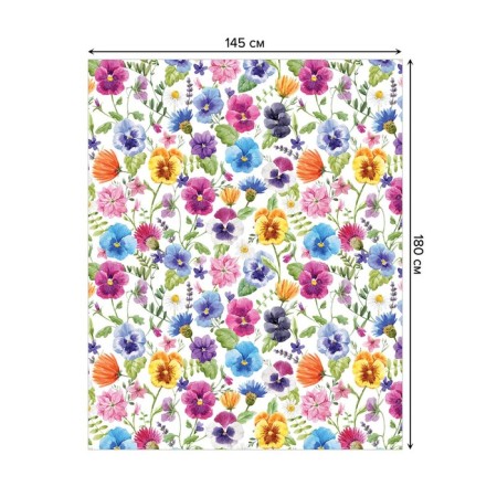 Tables on the table "Colors of flowers", rectangular, Saten, size 145x180 cm-1