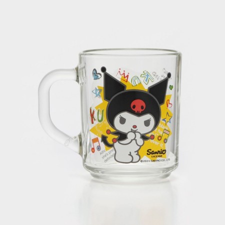 Glass mug "Kuromi. Graffiti ", 230 ml